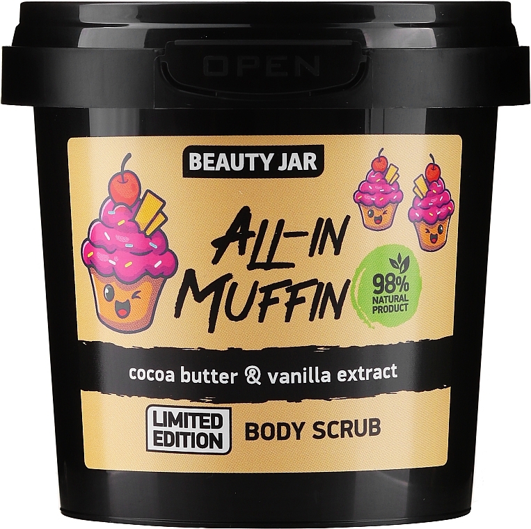 Cocoa Butter and Vanilla Extract Body Scrub - Beauty Jar All-In Muffin Limited Edition Body Scrub — photo N1