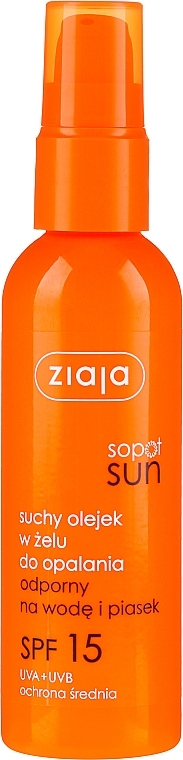 Sunscreen Body Dry Oil - Ziaja Sopot Sun SPF 15 — photo N1