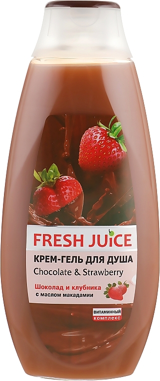 Shower Cream Gel "Chocolate & Strawberry" - Fresh Juice Love Attraction Chocolate & Strawberry — photo N4