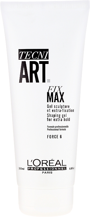 Extra Strong Hold Shaping Hair Gel - L'Oreal Professionnel Tecni-Art Fix Max Shaping Gel Force 6 — photo N1