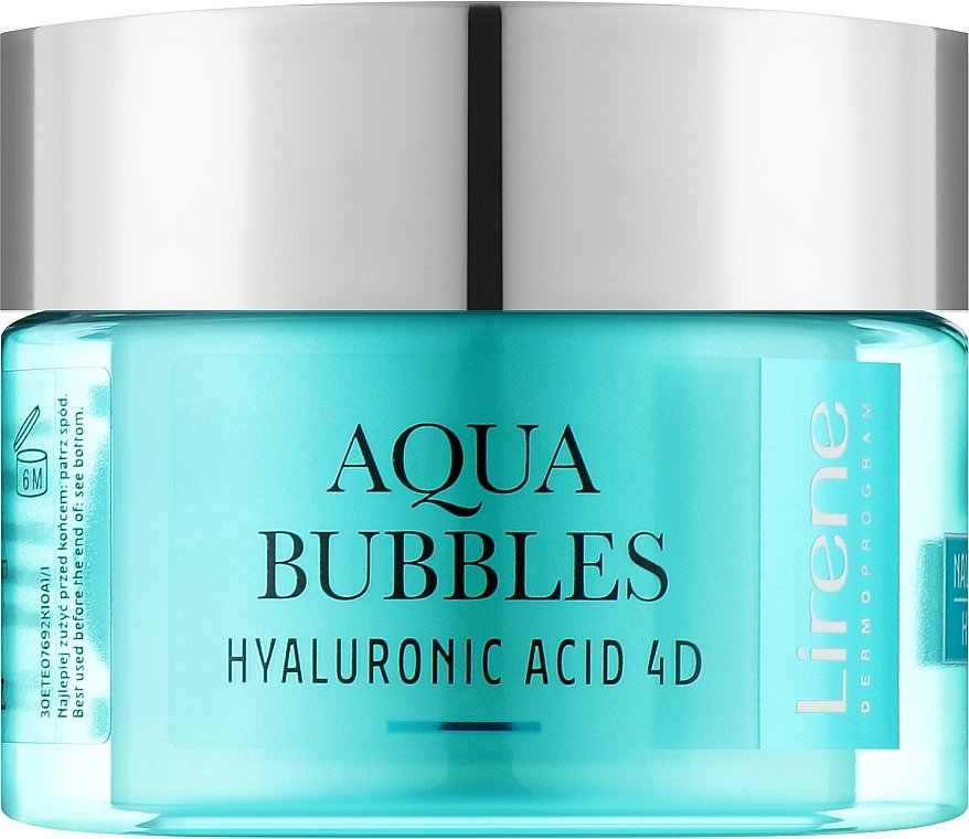 Moisturizing Facial Hydrogel - Lirene Aqua Bubbles Hyaluronic Acid 4D Hydrating Hydrogel — photo N9