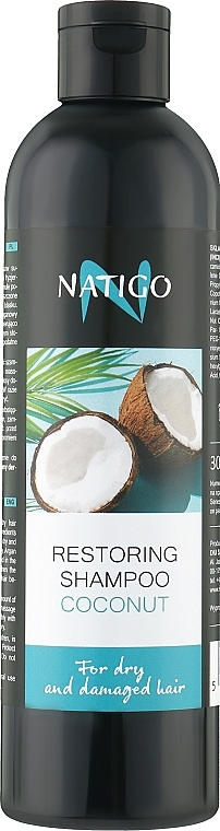 Coconut Shampoo for Dry and Damaged Hair - Natigo Repairing Shampoo — photo N3