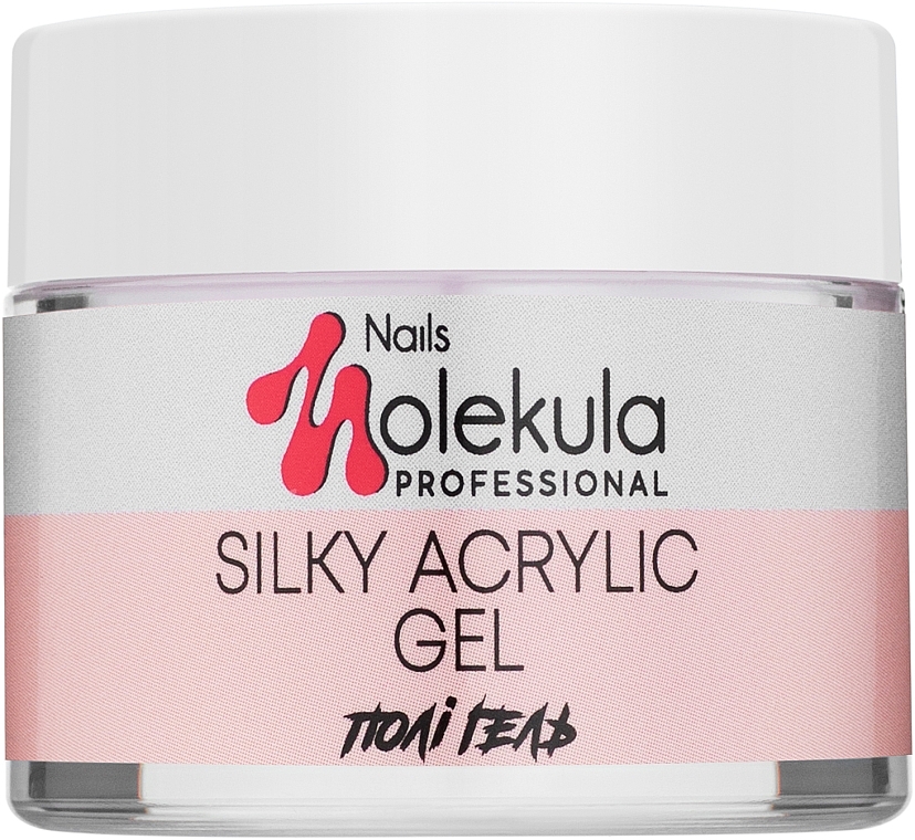 Acrylic Gel - Nails Molekula Silky Acrylic Gel Milky Pink — photo N2