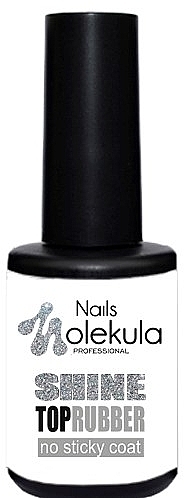 No Wipe Rubber Top Coat - Nails Molekula Top Rubber Shine No Sticky Coat — photo N2