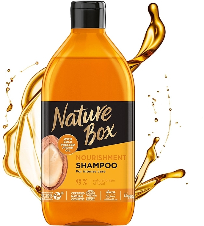 Nourishing & Intensive Hair Care Shampoo with Argan Oil - Nature Box Nourishment Vegan Shampoo With Cold Pressed Argan Oil — photo N3