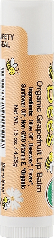 Organic Grapefruit Lip Balm - Sierra Bees Grapefruit Organic Lip Balm — photo N2