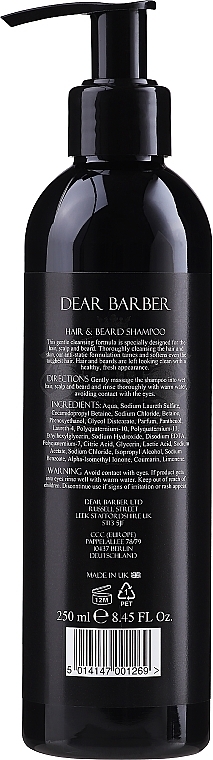 Hair and Beard Care Shampoo - Dear Barber Shampoo  — photo N14