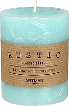 Fragrances, Perfumes, Cosmetics Scented Candle, 7x9 cm, turquoise - Artman Rustic