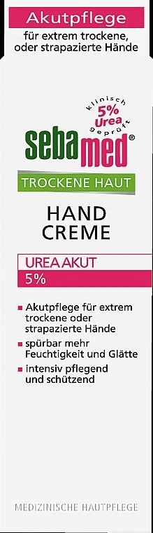 Hand Cream - Sebamed Trockene Haut Hand Creme Urea Akut 5% — photo N2