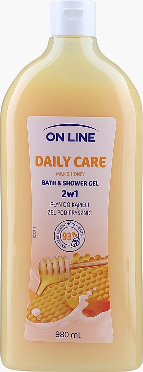 2-in-1 Milk & Honey Shower Gel - On Line Daily Care Milk & Honey Bath & Shower Gel — photo N11