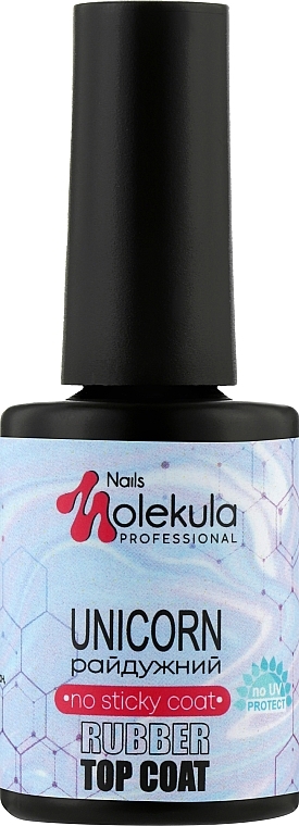 Unicorn No Wipe Top Coat - Nails Molekula Top Coat Rubber Unicorn — photo N1