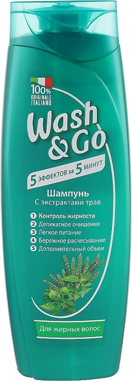 Herbal Extracts Shampoo for Greasy Hair - Wash&Go  — photo N8