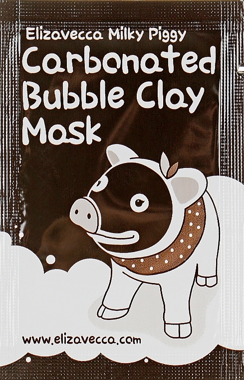 Clay Bubble Mask - Elizavecca Milky Piggy Carbonated Bubble Clay Mask (sample) — photo N6