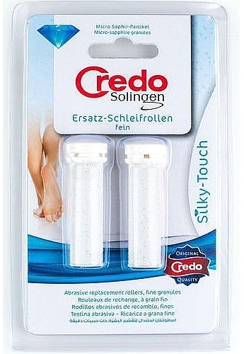 Replacement Rollers for Pedicure Files - Credo Solingen Silky Touch Sapphire Crystals Softly — photo N1
