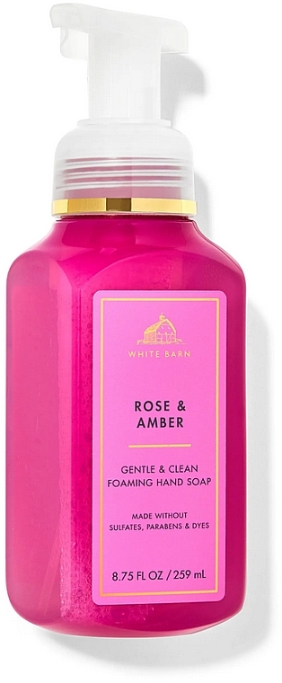 Rose & Amber Foam Hand Soap - Bath and Body Works Rose And Amber Gentle Foaming Hand Soap — photo N1