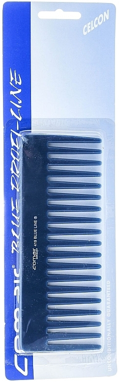 Hair Straightening Comb #419 "Blue Profi Line", 16 cm - Comair — photo N1