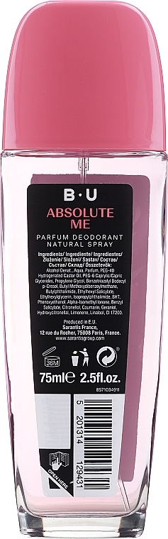 B.U. Absolute Me Natural Spray - Deodorant Spray — photo N12