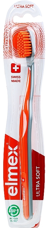 Toothbrush, extra soft, orange - Elmex Swiss Made Ultra Soft Toothbrush  — photo N2