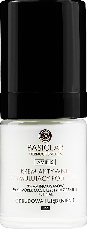 Actively Stimulating Night Eye Cream - BasicLab Dermocosmetics Aminis Actively Stimulating Eye Cream Night — photo N3