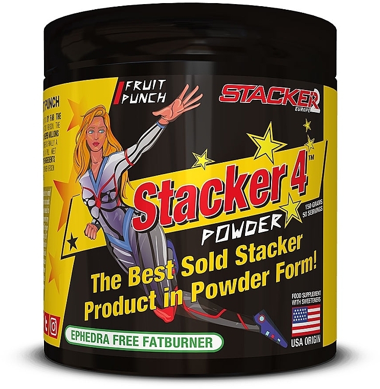 Fat Burner, fruit punch - Stacker2 Europe Stacker 4 Powder Fruit Punch — photo N1