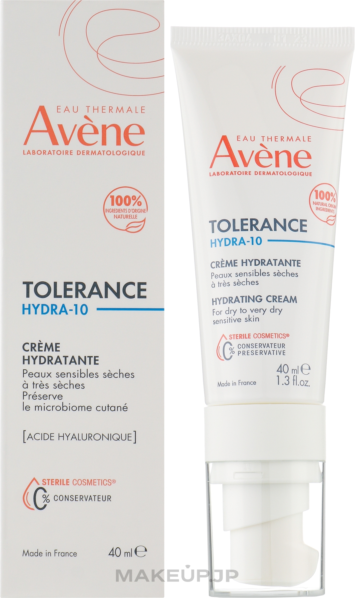 Moisturizing Face Cream with Hyaluronic Acid & Thermal Water - Avene Tolerance Hydra-10 Hydrating Cream — photo 40 ml