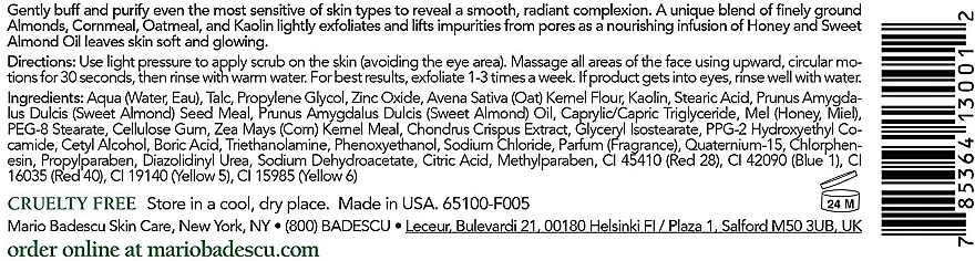 Non-Abrasive Face Scrub - Mario Badescu Almond & Honey Non Abrasive Face Scrub — photo N28