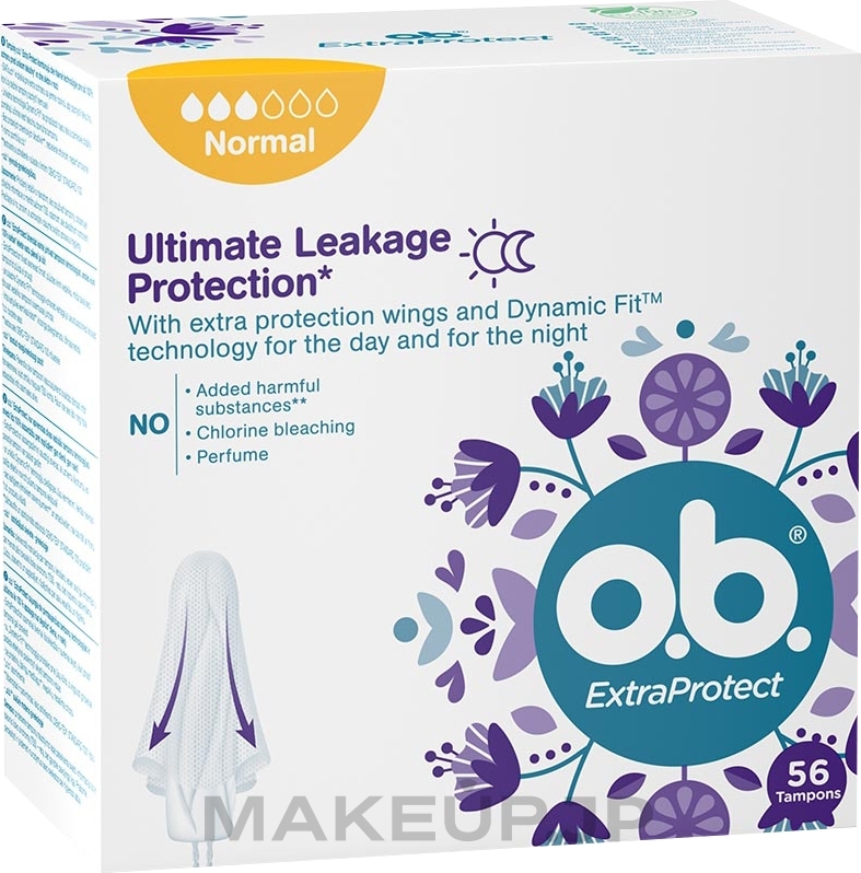 Tampons, 56 pcs - O.b. ExtraProtect Normal — photo 56 szt.