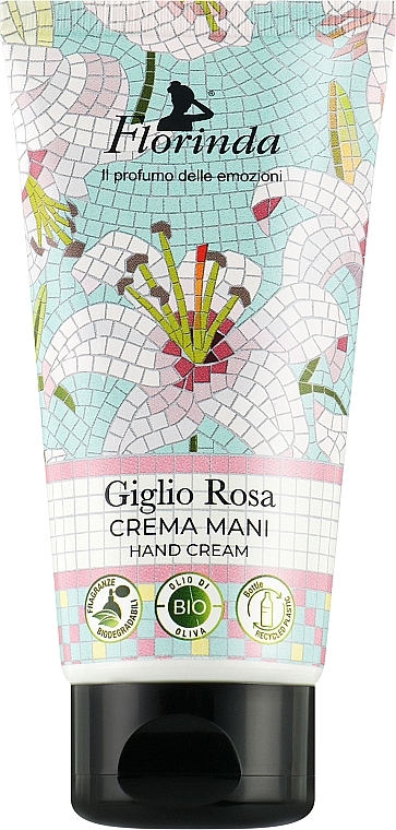 Pink Lily Hand Cream - Florinda Mosaici Italiani Hand Cream — photo N1