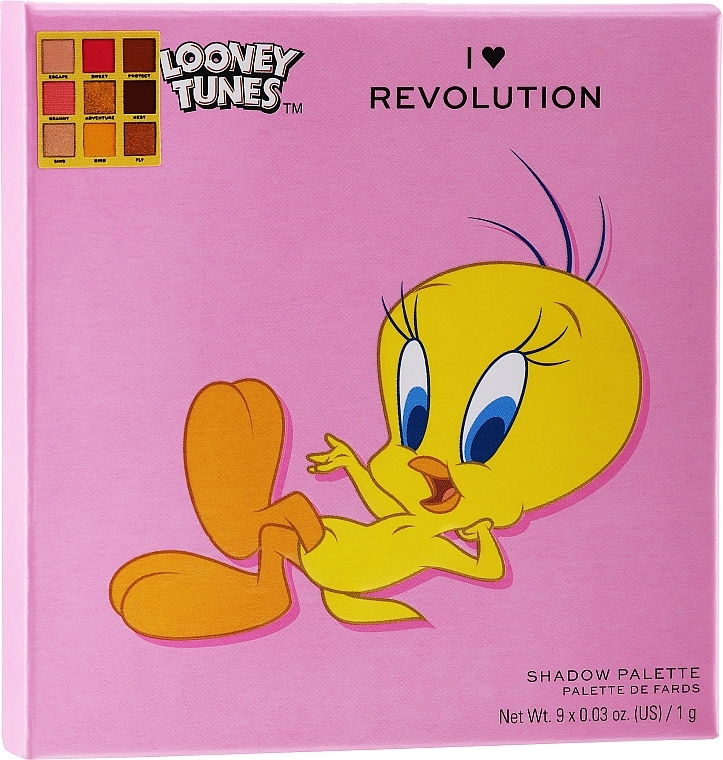 Eyeshadow Pallete - I Heart Revolution Looney Tunes Tweety Bird Shadow Palette — photo N2