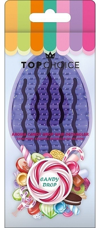 Hair Brush 'Aroma Candy Drop' 64395, lilac - Top Choice Hair Detangler — photo N2