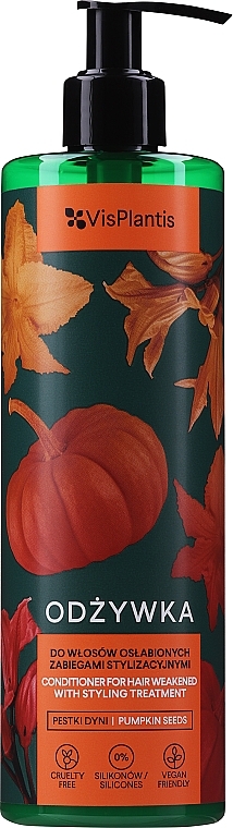 Pumpkin Conditioner for Weakened & Damaged Hair - Vis Plantis Pumpkin Seed Conditioner — photo N1