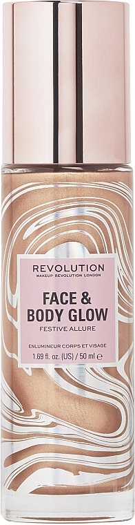 Face & Body Highlighter - Makeup Revolution Festive Allure Face & Body Glow — photo N1