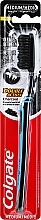 Medium Toothbrush "Charcoal", black-blue - Colgate Double Action Charcoal Medium Toothbrush — photo N1