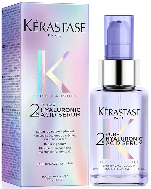 Regenerating Hyaluronic Serum Concentrate for Bleached or Highlighted Hair & Dry Scalp - Kerastase Blond Absolu 2% Pure Hyaluronic Acid Serum — photo N2