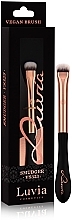 Eyeshadow Brush, VS323, black and rose gold - Luvia Cosmetics Smudger Brush Black Rose Gold — photo N5