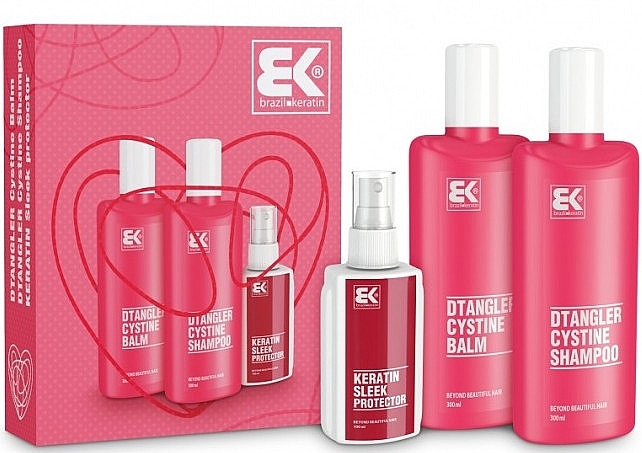 Set - Brazil Keratin Dtangler Cystine (sh/300ml + balm/300ml + spray/100ml) — photo N5