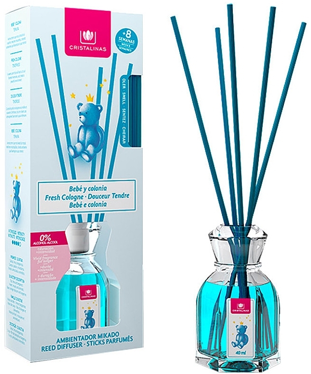 Reed Diffuser "Fresh Cologne" - Cristalinas Reed Diffuser — photo N1