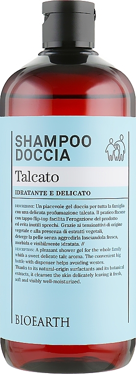 Shampoo & Shower Gel - Bioearth Shampoo-Doccia Talcato 3in1 — photo N1