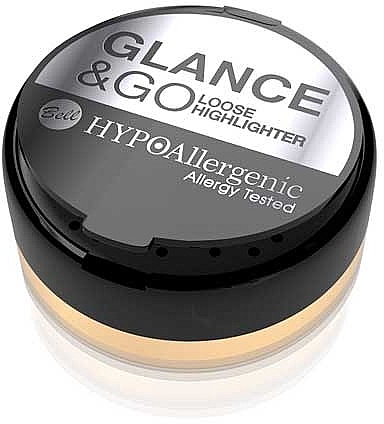 Hypoallergenic Face & Body Loose Highlighter - Bell HypoAllergenic Glance & Go Loose Highlighter (01 -Gold Rush) — photo N3