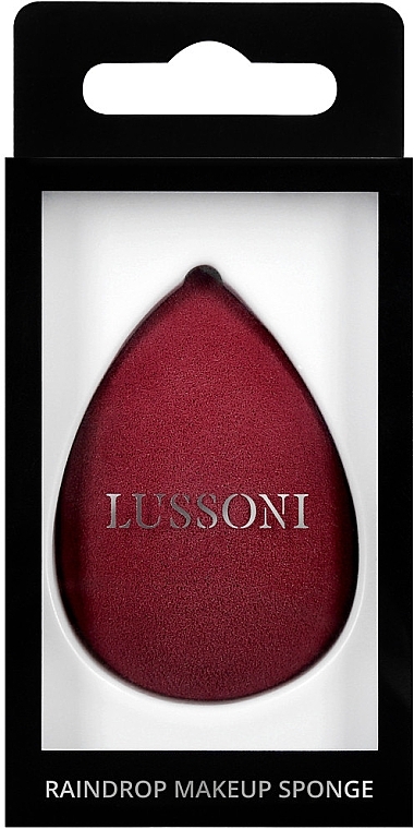 Makeup Sponge, burgundy - Lussoni Raindrop Makeup Sponge — photo N1