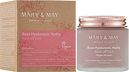 Cleansing Mask with Rose Extract & Hyaluronic Acid - Mary & May Rose Hyaluronic Hydra Wash Off Pack — photo N2