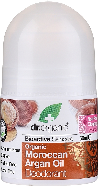 Roll-on Deodorant "Moroccan Argan Oil" - Dr.Organic Bioactive Skincare Deodorant — photo N1