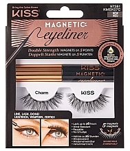 Fragrances, Perfumes, Cosmetics Magnetic Flase Lashes - Kiss Magnetic Eyeliner & Lash Kit KMEK07 Charm