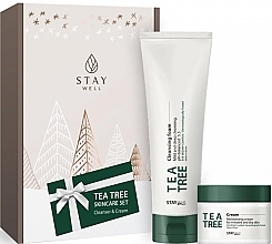 Fragrances, Perfumes, Cosmetics Face Care Set - Stay Well Vegan Tea Tree Calming Duo Set (foam/130ml + cr/50ml)