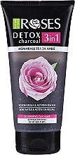 Fragrances, Perfumes, Cosmetics Cleansing Rose Water & Charcoal Face Gel - Nature Of Agiva Roses Detox Charcoal 3 In 1 Cleansing Face Wash