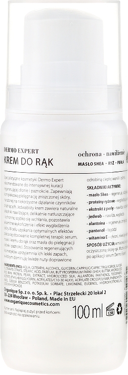 Regenerating Hand Cream - Organique Dermo Expert Hand Cream — photo N2