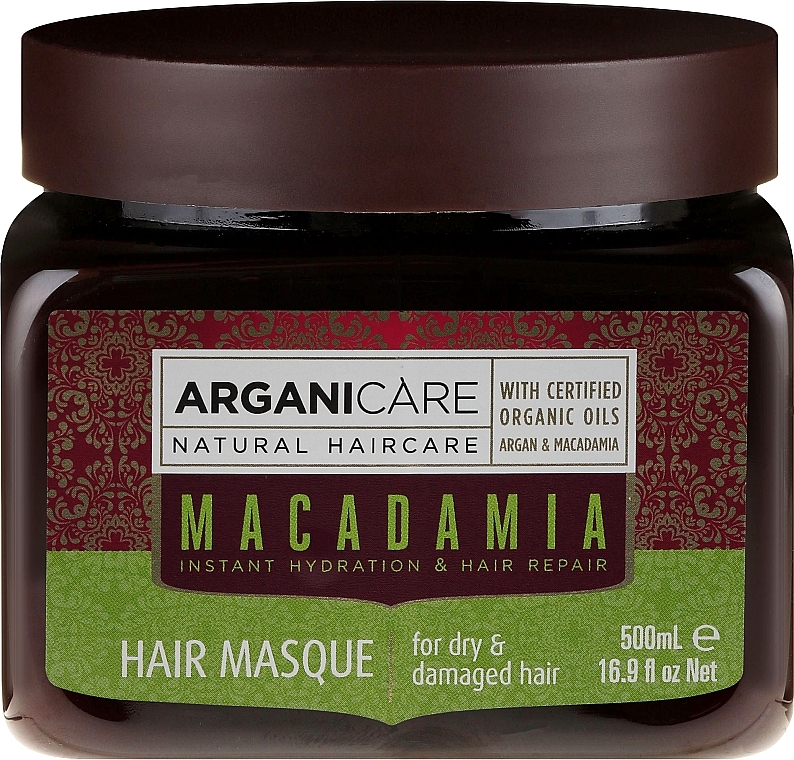 Ultra-Nourishing & Repairing Hair Mask - Arganicare Silk Macadamia Hair Mask — photo N1