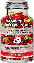 Fragrances, Perfumes, Cosmetics Raspberry Sheet Mask - Purederm Raspberry Collagen Mask