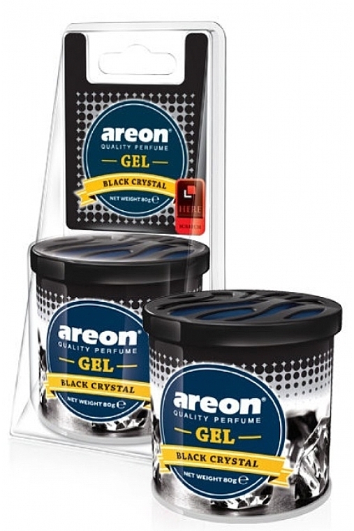 Black Crystal Scented Gel - Areon Gel Can Blister Black Crystal — photo N2