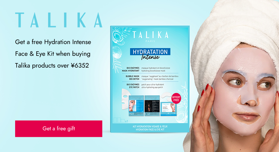 Spend over ¥6352 on Talika products and get a free Hydration Intense Face & Eye Kit